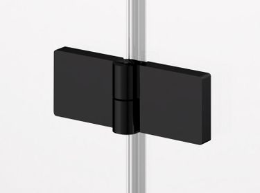 SANSWISS ANNEA BLACK ANR ATYP 80 - 100cm sprchový kút štvrťkruhový, rádius 50cm, profil čierny, sklo číre, ANR50SM10607