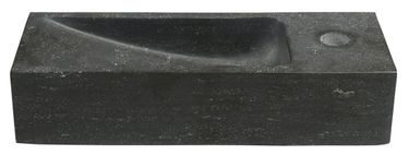 SAPHO BLOK 38 x 14cm umývadlo malé hranaté obdĺžnikové, s otvorom, bez prepadu, kamenné, 2401-31