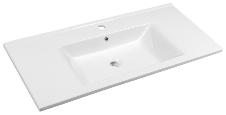 AQUALINE ZUNO 100 x 45,5cm umývadlo nábytkové hranaté, s otvorom, s prepadom, 9100