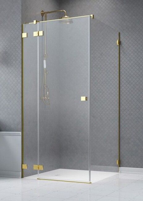 RADAWAY ESSENZA PRO GOLD KDJ 90cm ľavé dvere do kombinácie / sprchový kút rohový, profil zlatý, sklo číre, 10097090-09-01L