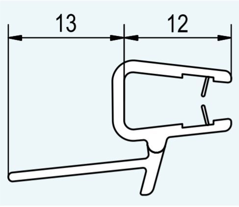 SANSWISS vodorovné oblúkové tesnenie pre TOP-LINE TER, rádius 55cm, 51402.TER.55