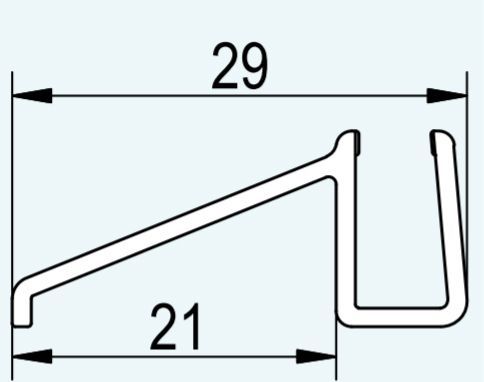 SANSWISS vodorovné tesnenie pre 6mm sklá, 1ks, 51602D22SE2.KD