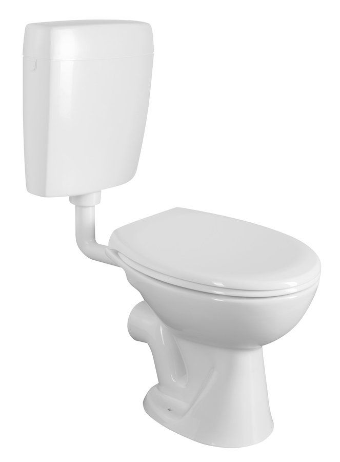 AQUALINE 47cm WC stojace set s nádržkou, zadný odpad, biele, TP3306