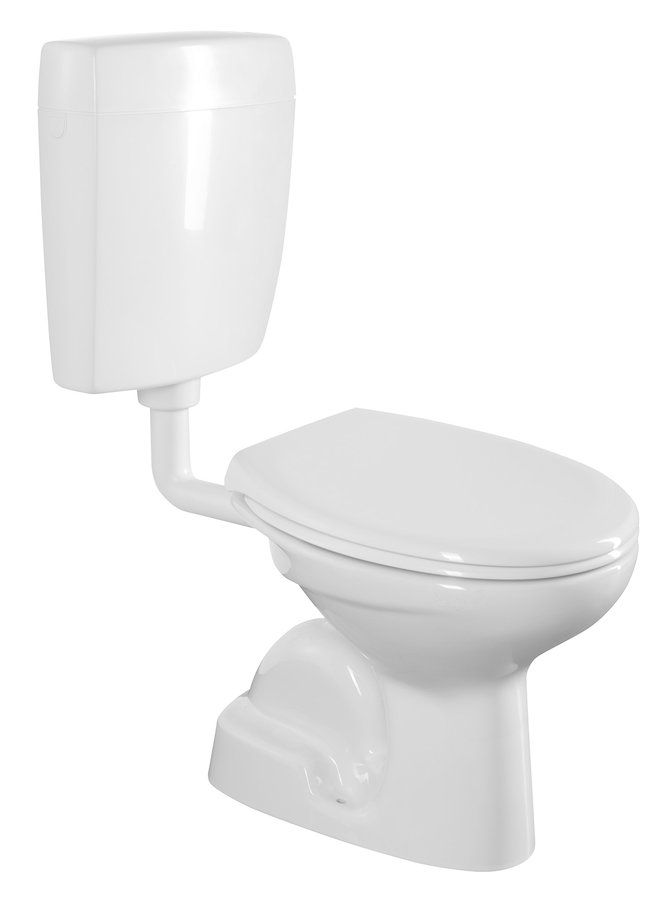 AQUALINE 54cm WC stojace set s nádržkou, spodný odpad, biele, TP3406