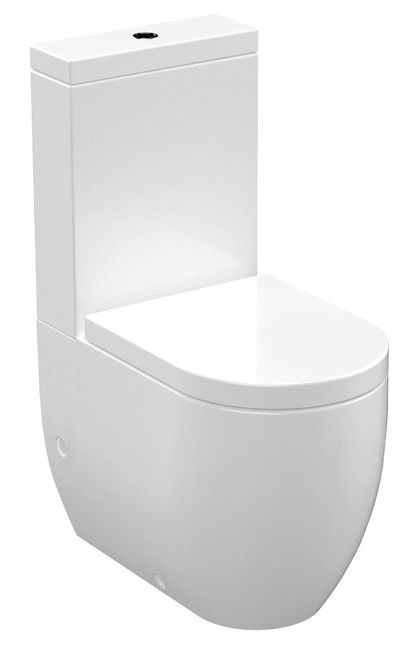 SAPHO FLO WC 60cm kombi so splachovaním, zadný/spodný odpad, biele, WCSET11-FLO