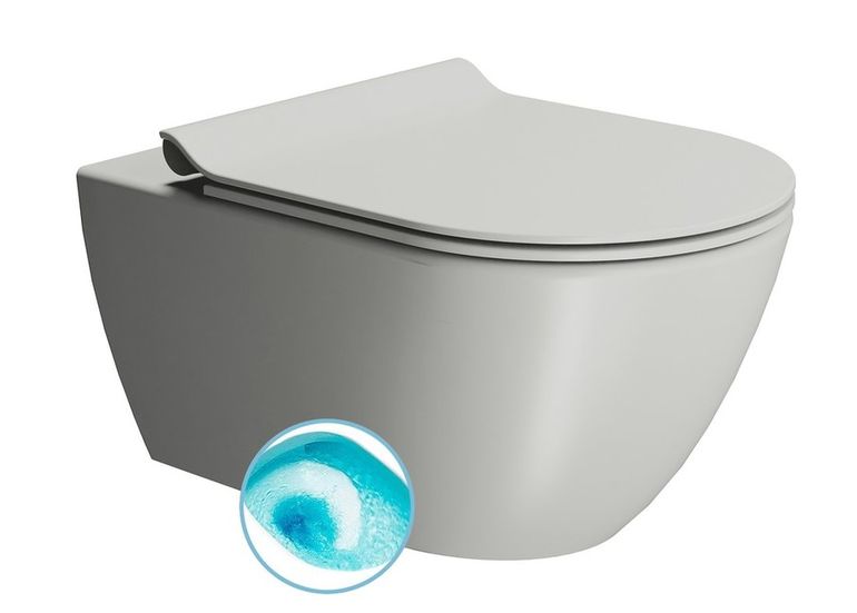 SAPHO PURA 55cm WC závesné SWIRLFLUSH, cenere mat, 881517